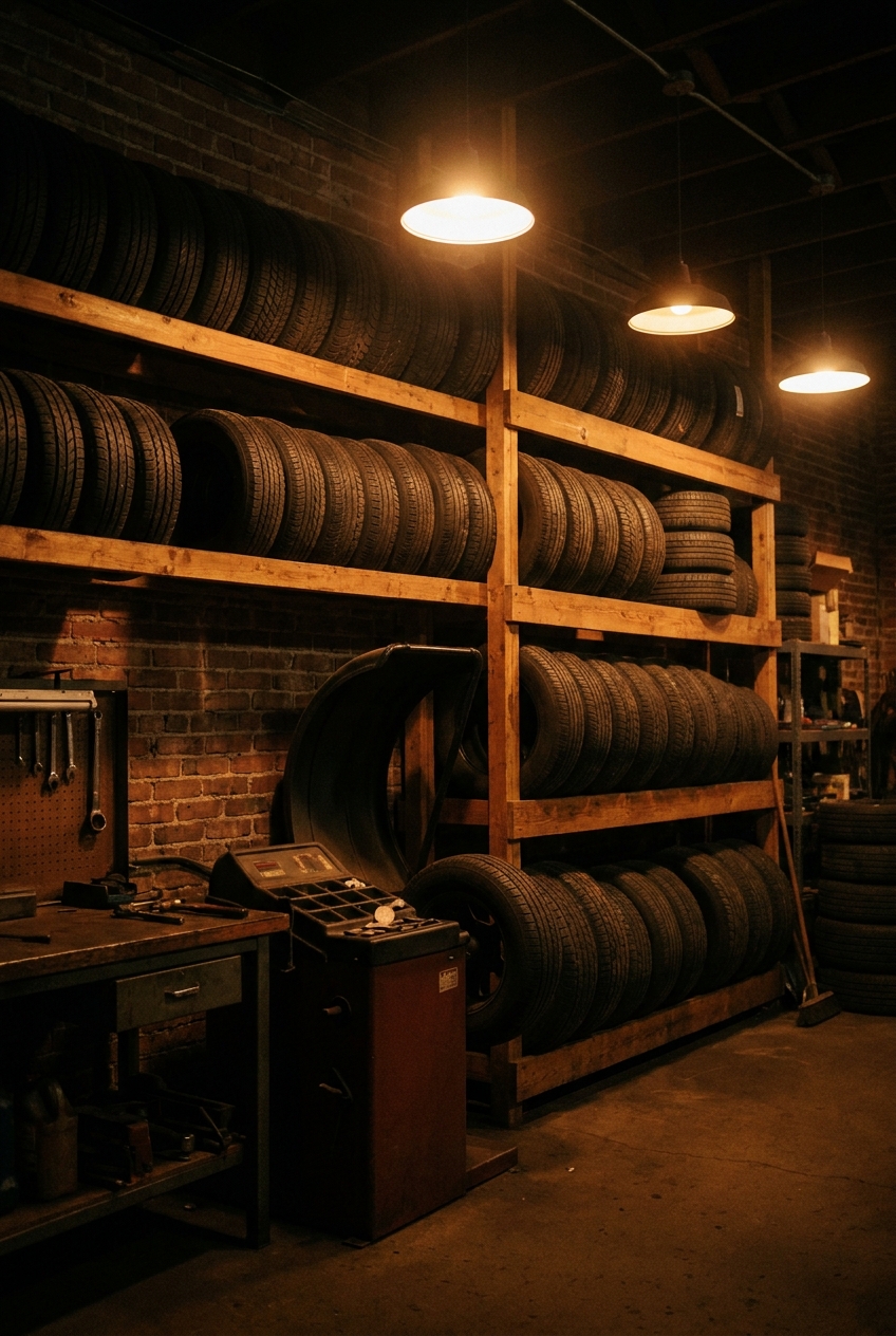 The small-shop tire bay