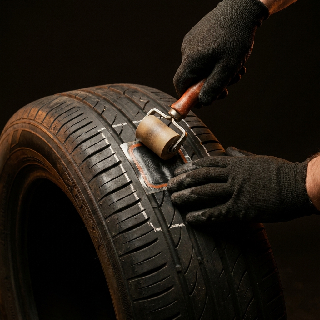 Patching a tire from the inside