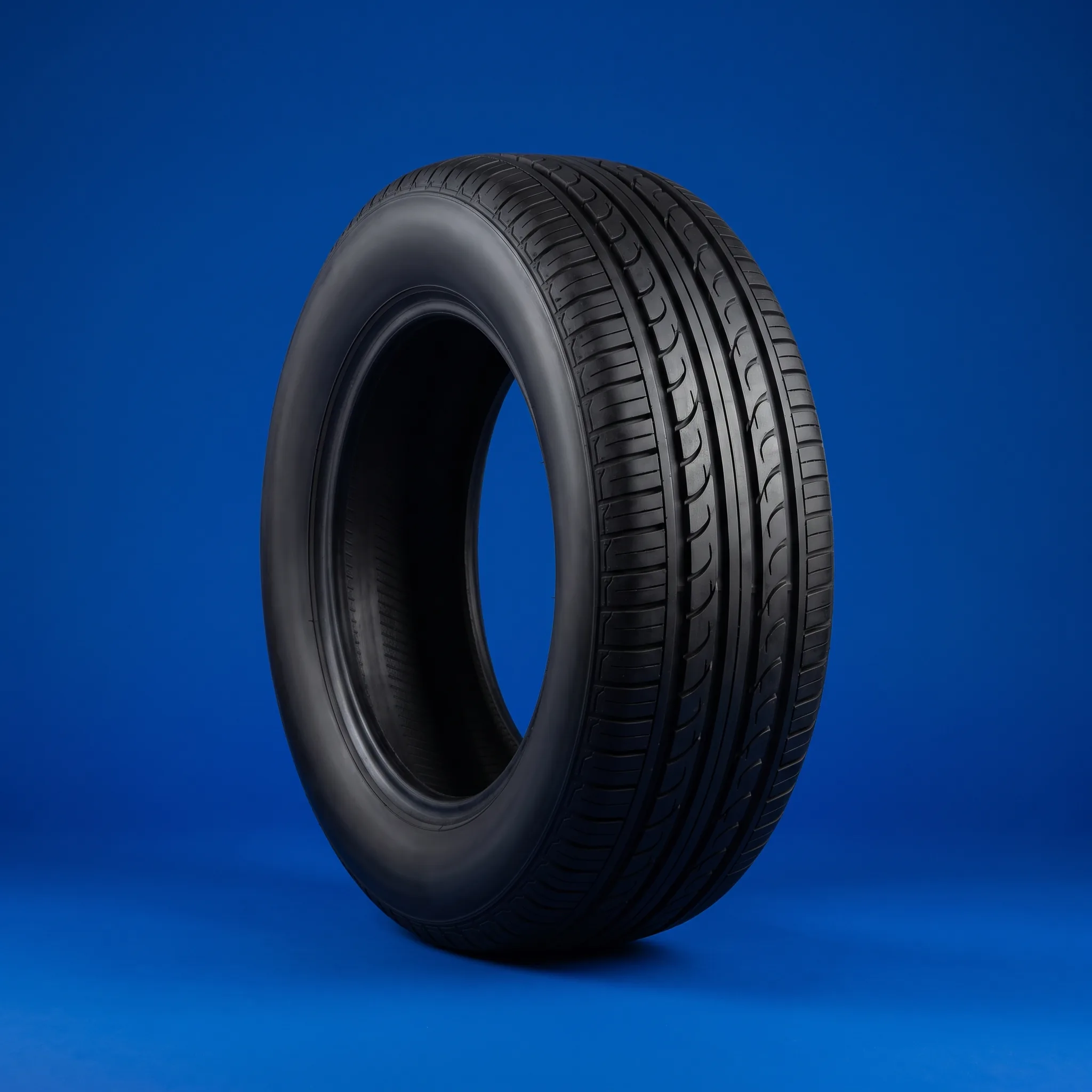 A repaired tire on the orange Tire Bus backdrop